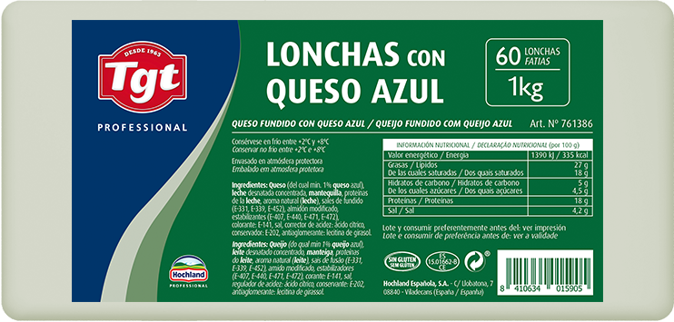 Lonchas Con Queso Azul 60L 1 kg
