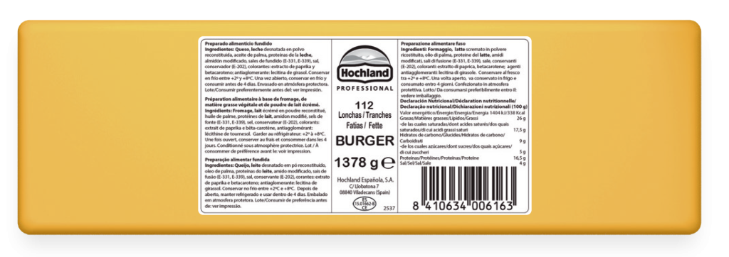 Lonchas Burger 72L 112L 1378g