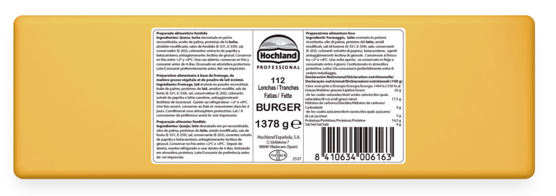 Lonchas Burger 72L 112L 1378g